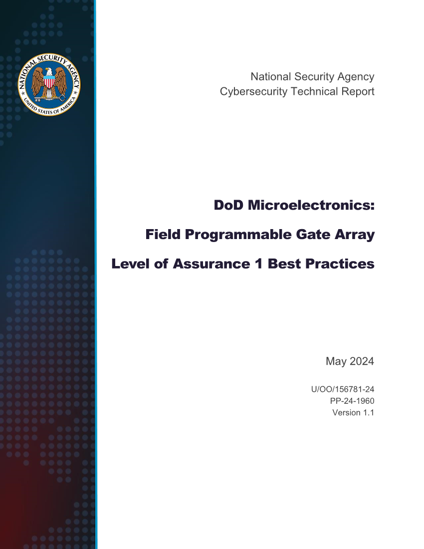  CTR: DoD Microelectronics: Field Programmable Gate Array Level of Assurance 1 Best Practices (May 2024 Update)