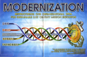 Graphic entitled: "Modernization [--] Restructuring our Organizational DNA for Sustainable 21st Century Mission Execution."

RADM Jody Breckenridge, USCG, Director, Strategic Transformation Team

Published in the 2008 Special Issue of the USCG Reservist Magazine.