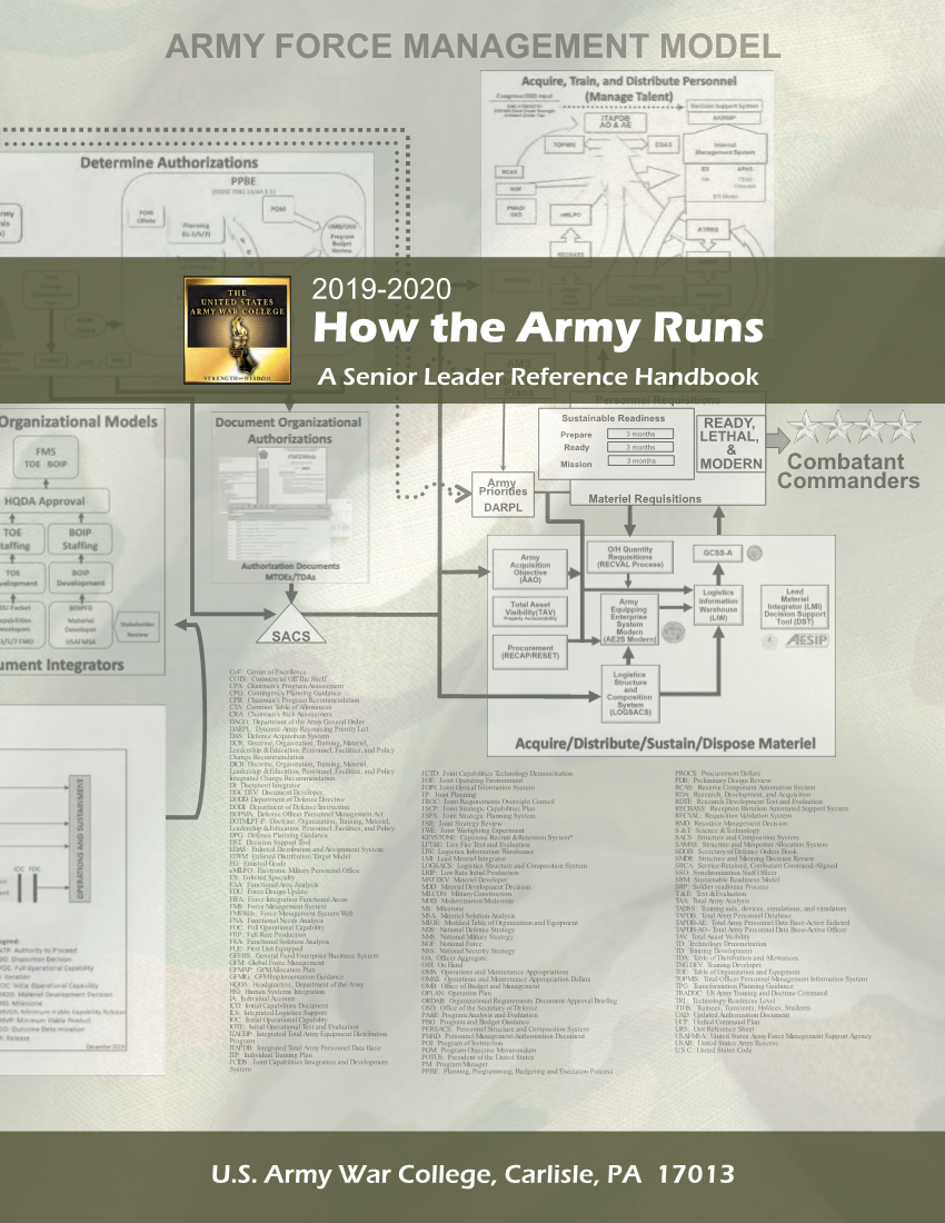  How the Army Runs 2019-2020: A Senior Leader Reference Handbook