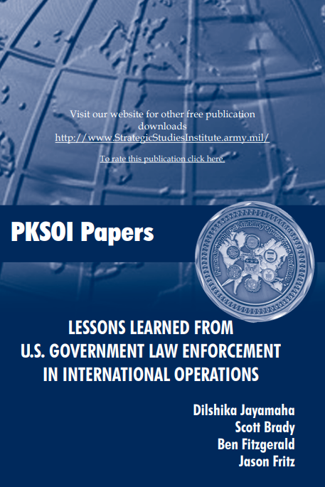  Lessons Learned from U.S. Government Law Enforcement in International Operations