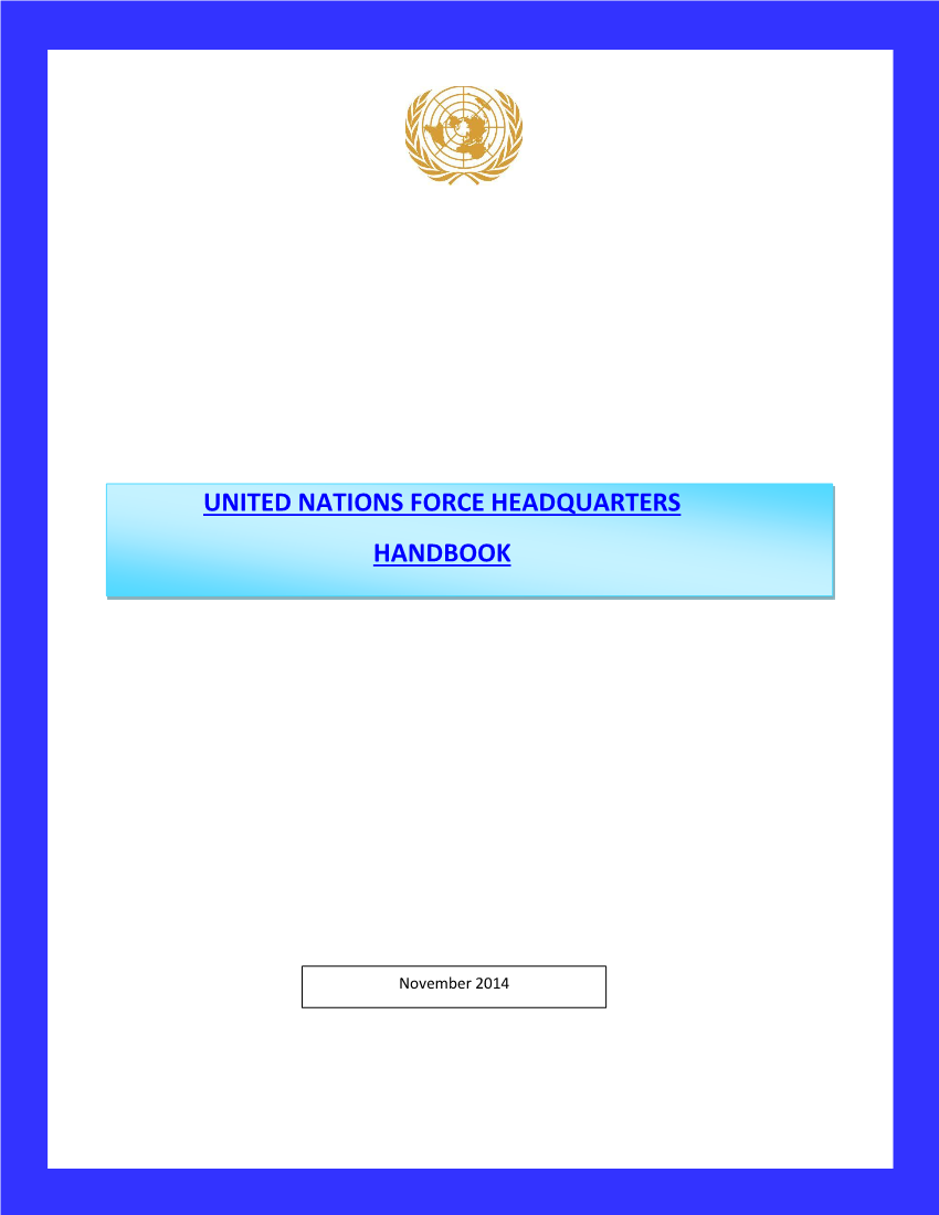  United Nations Force Headquarters Handbook