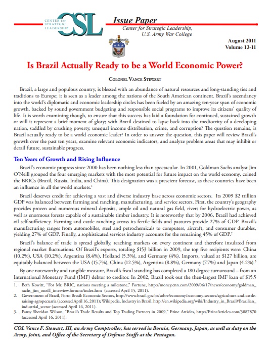  Is Brazil Actually Ready to be a World Economic Power?