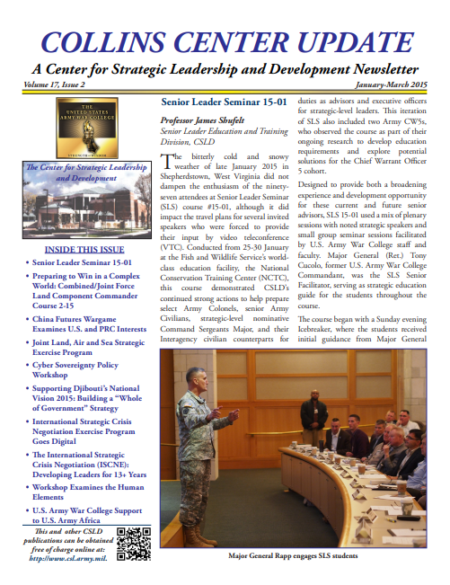  Collins Center Update - Volume 17, Issue 2 (Winter 2015)