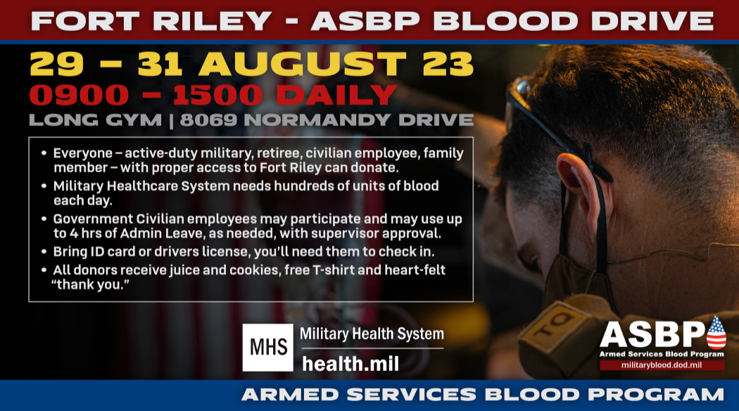  Fort Riley - ASBP Blood Drive
