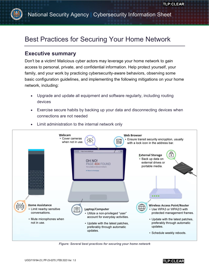  CSI: Best Practices for Securing Your Home Network