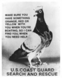 A packet of information on the USCG's "Project Sea Hunt" that experimented with using pigeons for search-and-rescue cases.