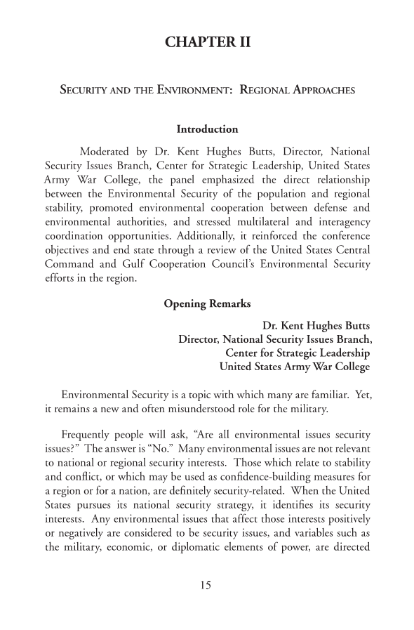  Env Sec Arabian Gulf 9-04 -- Chapter 2 -- Security and the Environment: Regional Approaches