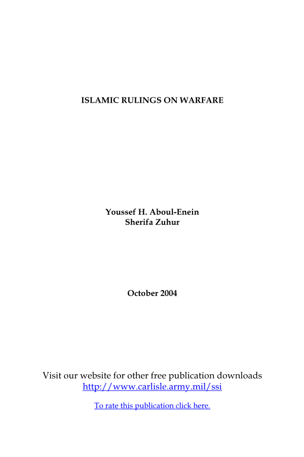  Islamic Rulings on Warfare