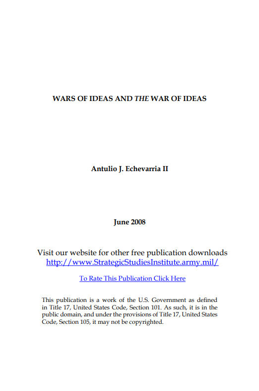  Wars of Ideas and the War of Ideas