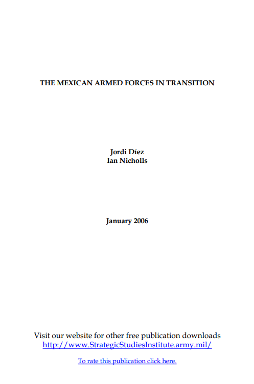  The Mexican Armed Forces in Transition