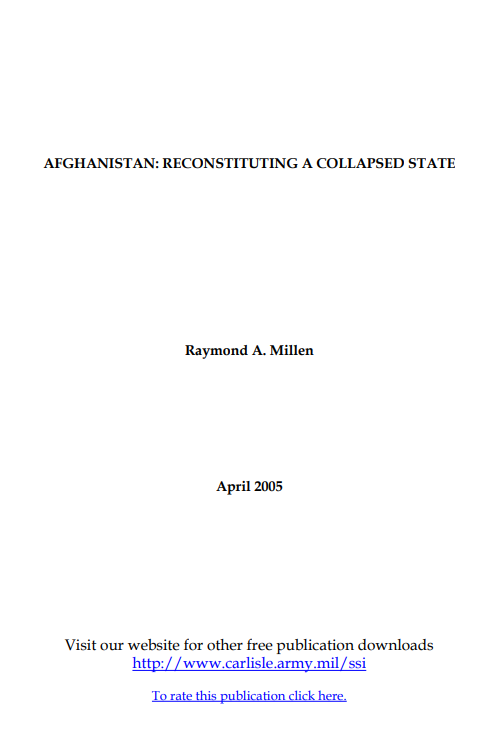  Afghanistan: Reconstituting a Collapsed State