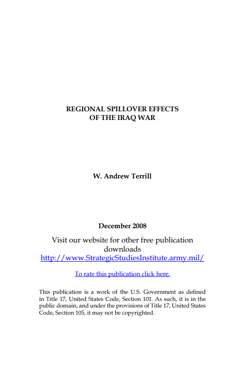  Regional Spillover Effects of the Iraq War