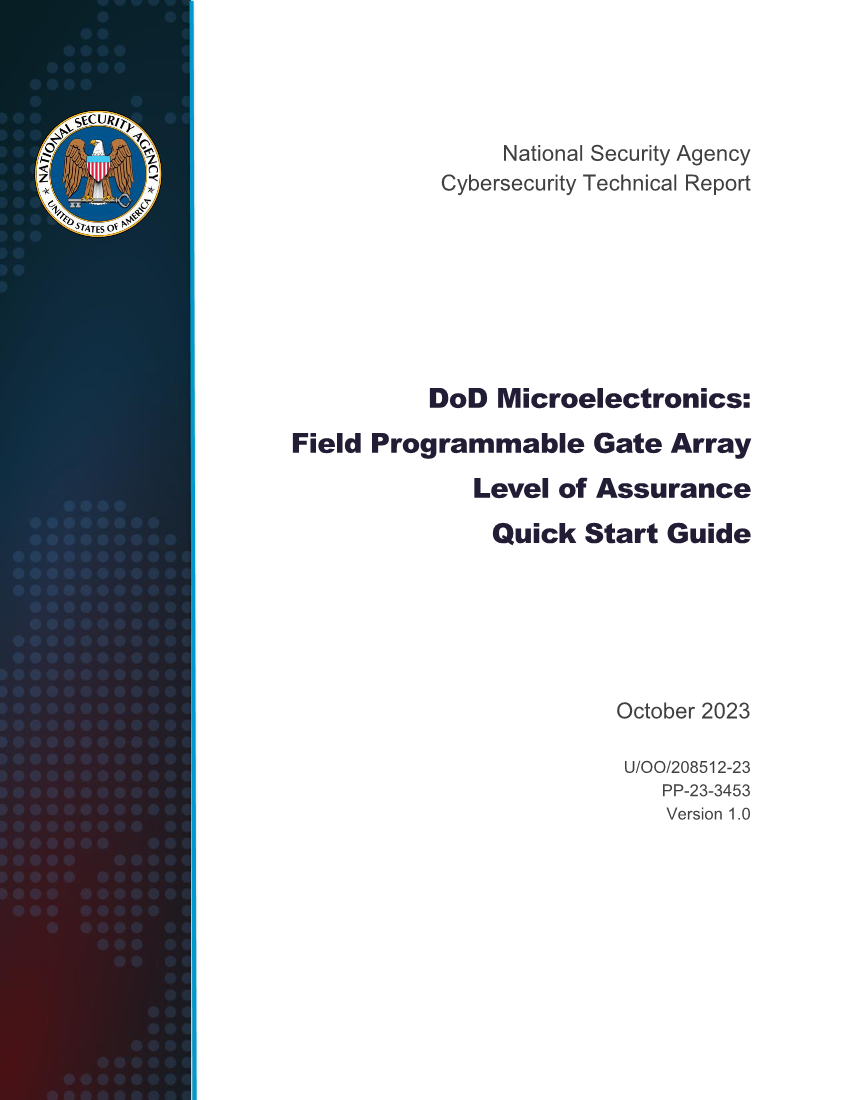  CTR: DoD Microelectronics: Field Programmable Gate Array Level of Assurance Quick Start Guide