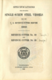 Specifications for Building Single-Screw Steel Vessels for the U.S. Revenue-Cutter Service 1910 -- Revenue Cutter No. 22 (Miami; later Tampa) and Revenue Cutter No. 23 (Unalga).  Washington, DC: Government Printing Office, 1910.