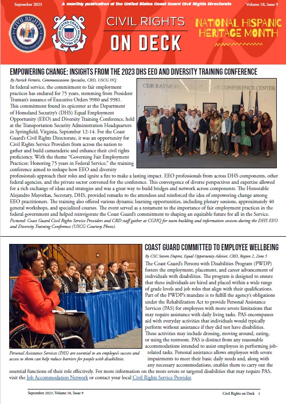  Civil Rights on Deck, September 2023, Volume 18, Issue 9