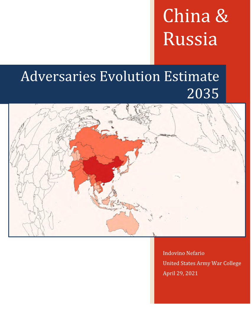  China & Russia – Adversaries Evolution Estimate 2035