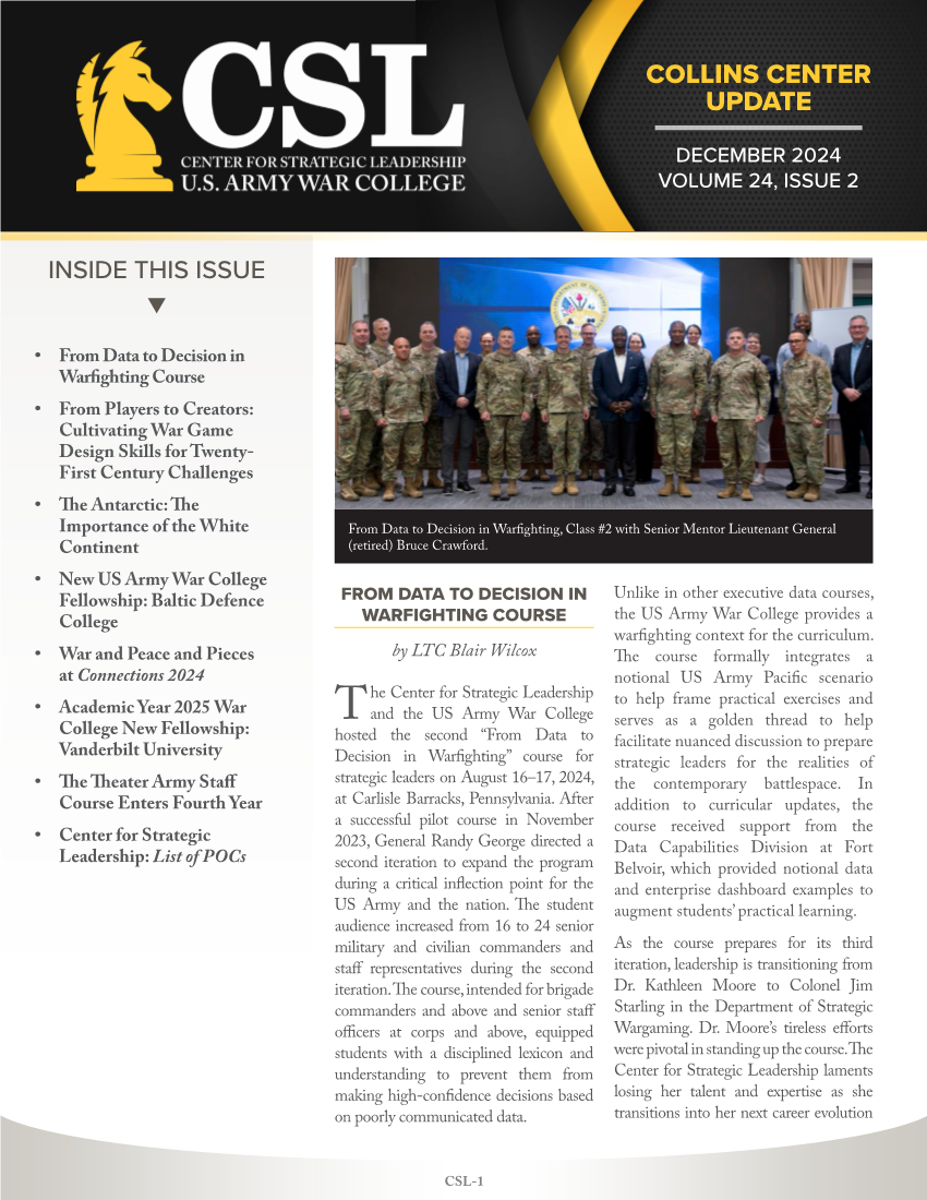  Collins Center Update, Volume 24, Issue 2