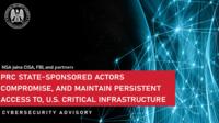 CSA: PRC State-Sponsored Actors Compromise and Maintain Persistent Access to U.S. Critical Infrastructure
Version 1.0 | February 2024