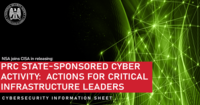 PRC State-Sponsored Cyber Activity: Actions for Critical Infrastructure Leaders
Version 1.1 | March 2024