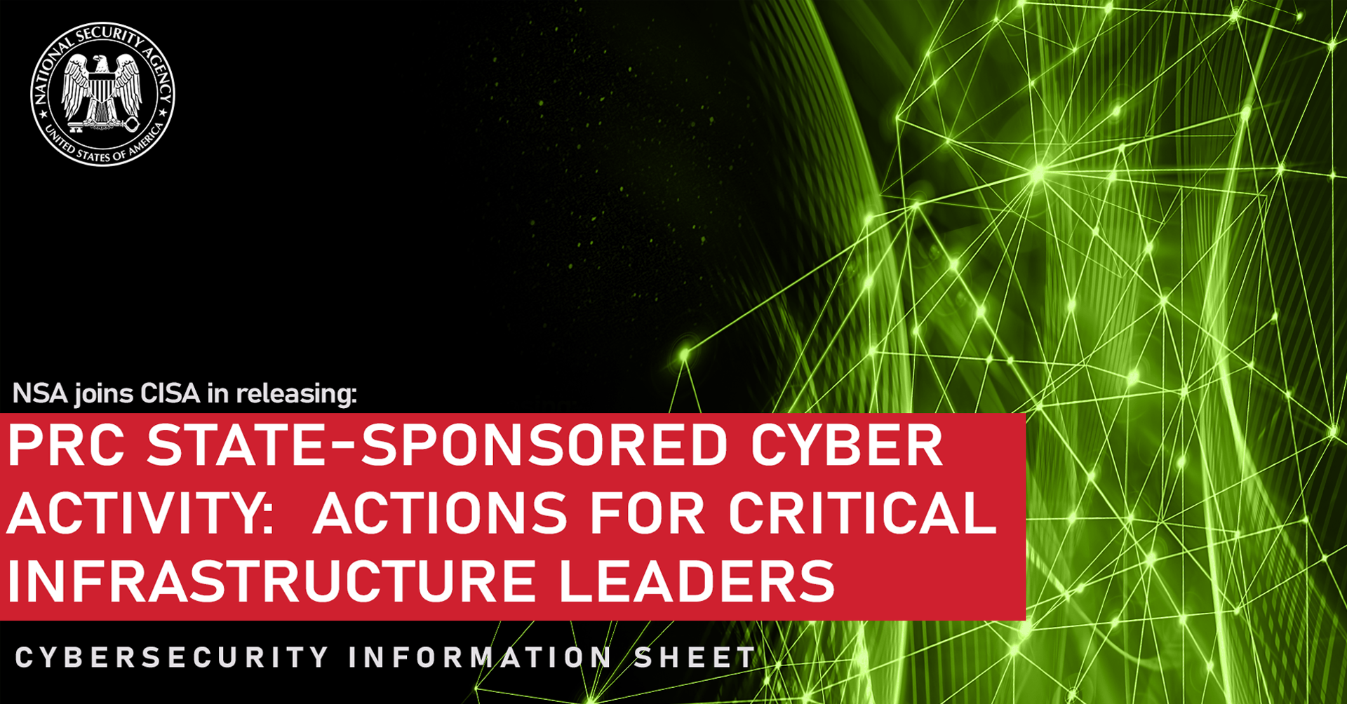 PRC State-Sponsored Cyber Activity: Actions for Critical Infrastructure Leaders