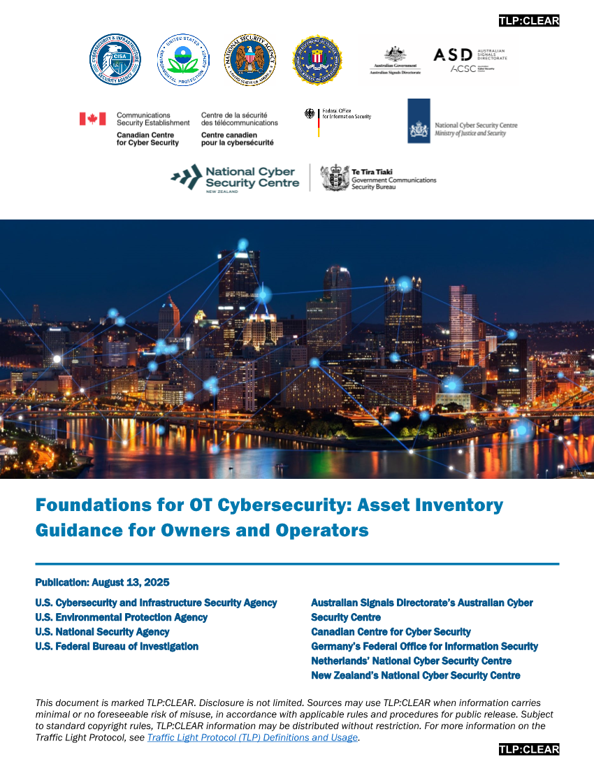  CTR Joint Guide Foundations for OT Cybersecurity Asset Inventory Guidance for Owners and Operators