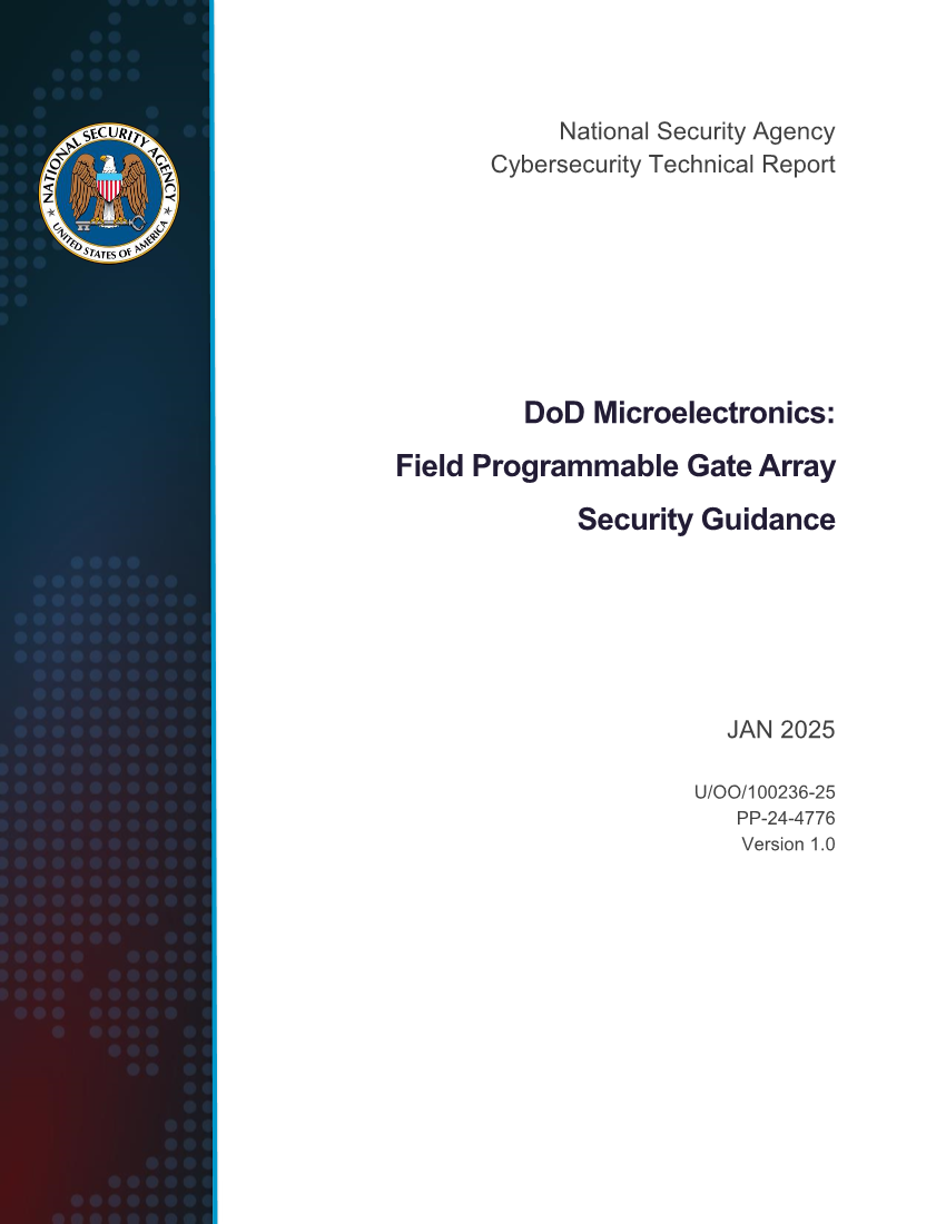  CTR: DoD Microelectronics: Field Programmable Gate Array Security Guidance