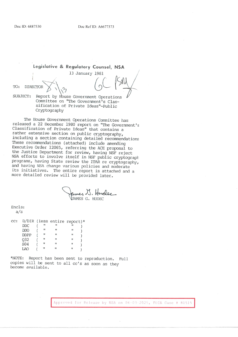  NSA-REPORT BY HOUSE GOVERNMENT OPERATIONS-THE GOVERNMENT'S CLASSIFICATION OF PRIVATE IDEAS.PDF