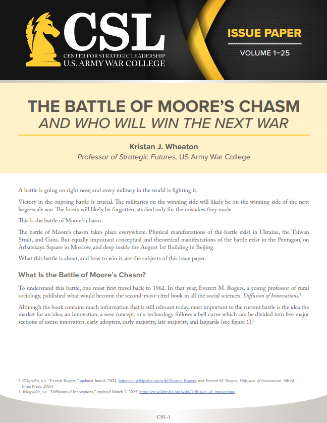  The Battle of Moore's Chasm and Who Will Win the Next War