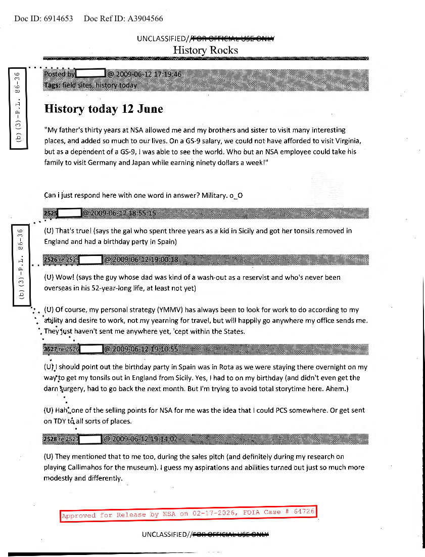  NSA HISTORY ROCKS-HISTORY TODAY 12 JUNE