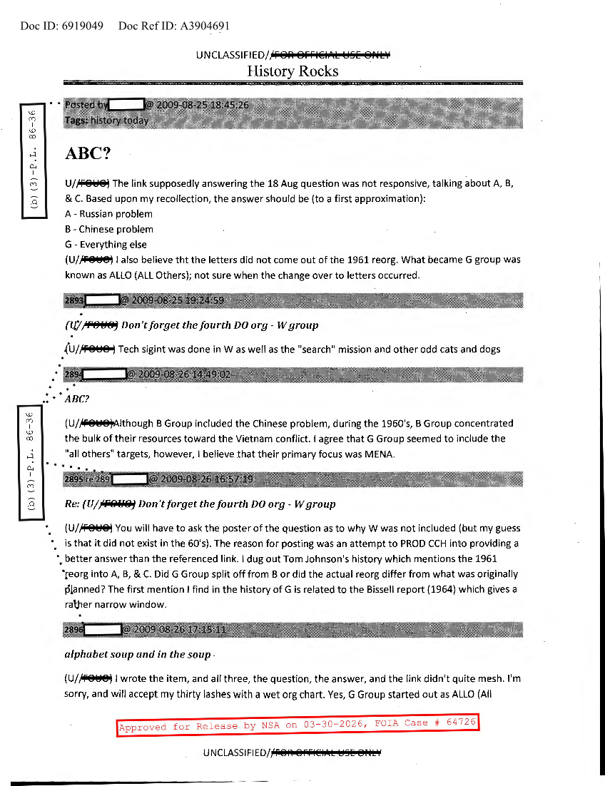  NSA HISTORY ROCKS-ABC