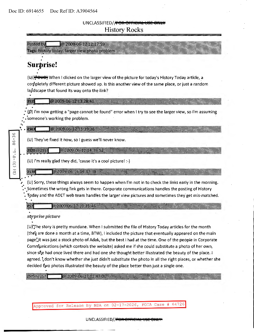  NSA HISTORY ROCKS-SURPRISE!