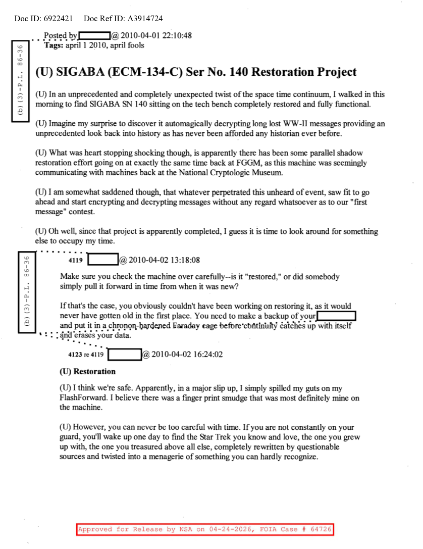  NSA HISTORY ROCKS-SIGABA-ECM-134-C-SER NO.140 RESTORATION PROJECT V5