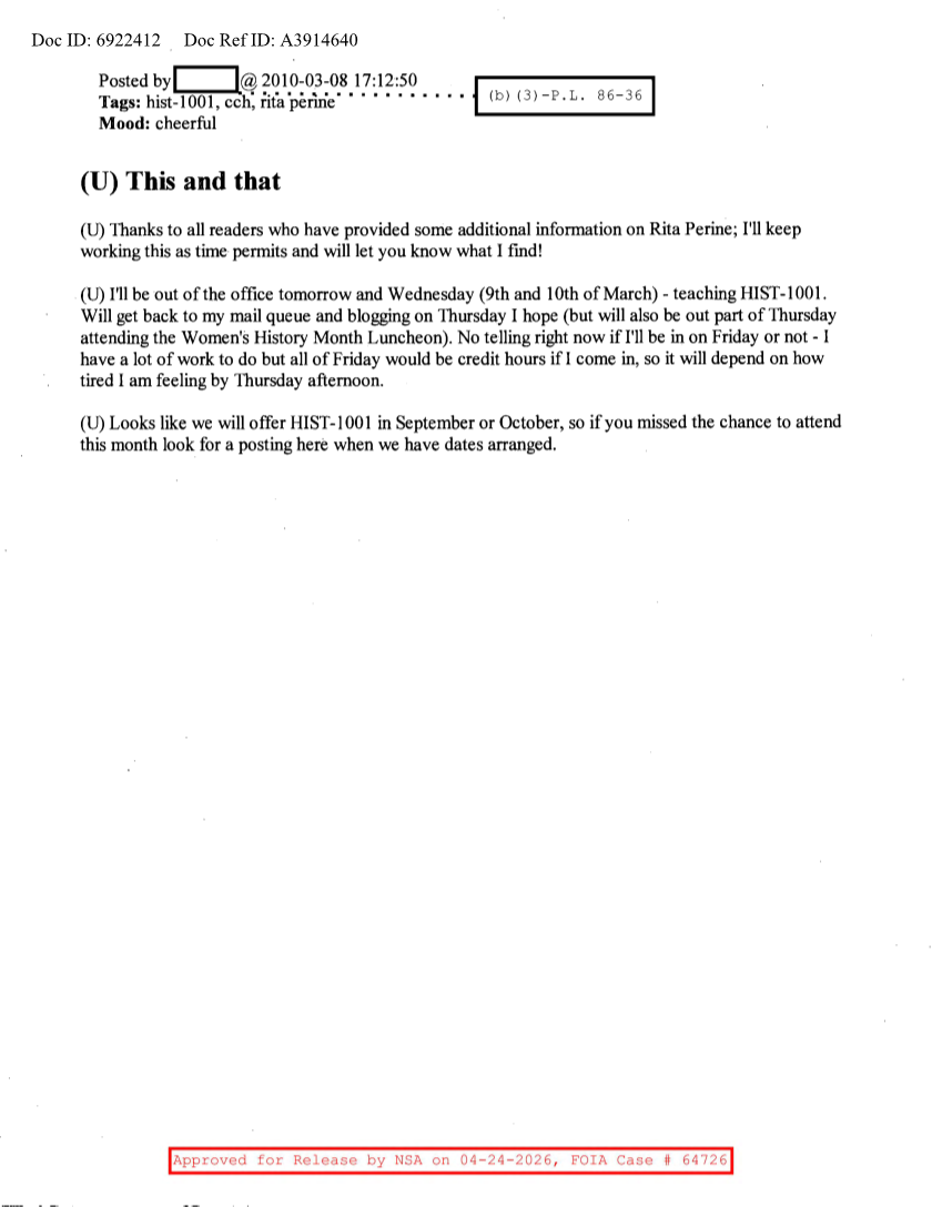  NSA HISTORY ROCKS-THIS AND THAT