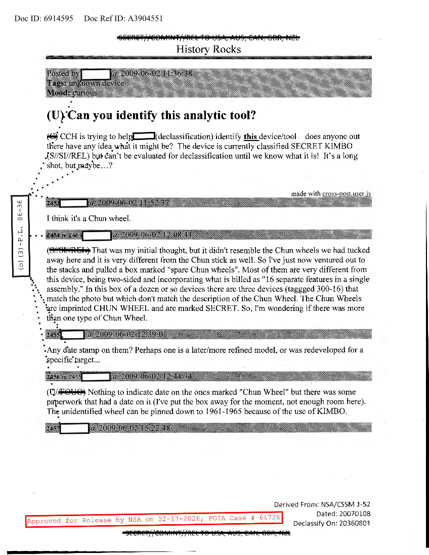  NSA HISTORY ROCKS-CAN YOU IDENTIFY THIS ANALYTIC TOOL