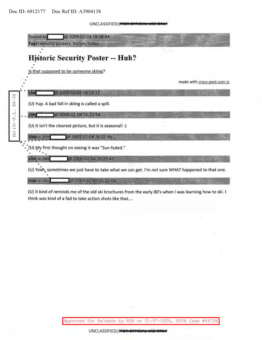  NSA HISTORY ROCKS-HISTORIC SECURITY POSTER-HUH