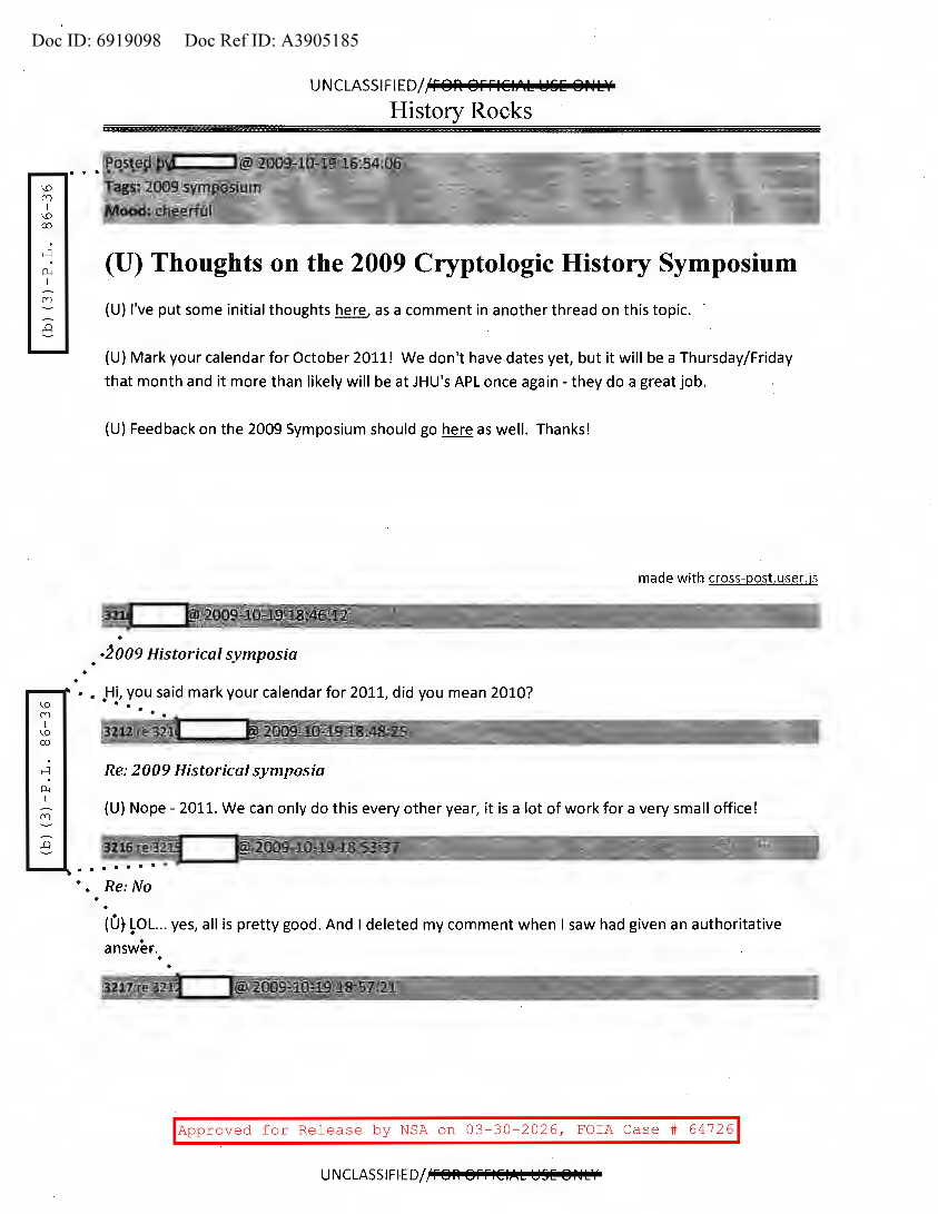  NSA  HISTORY ROCKS  THOUGHTS ON THE 2009 CRYPTOLOGIC HISTORY SYMPOSIUM.PDF
