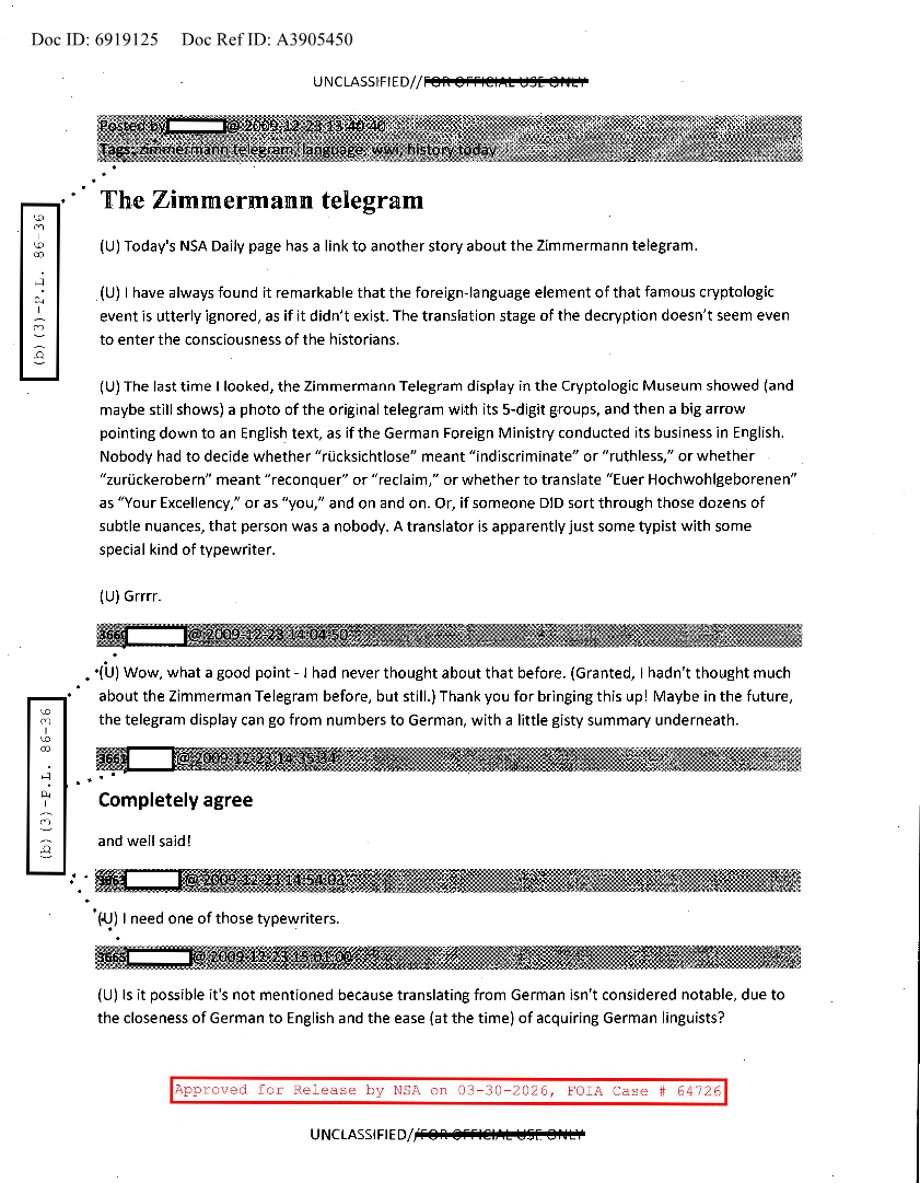  NSA  HISTORY ROCKS  THE ZIMMERMANN TELEGRAM.PDF