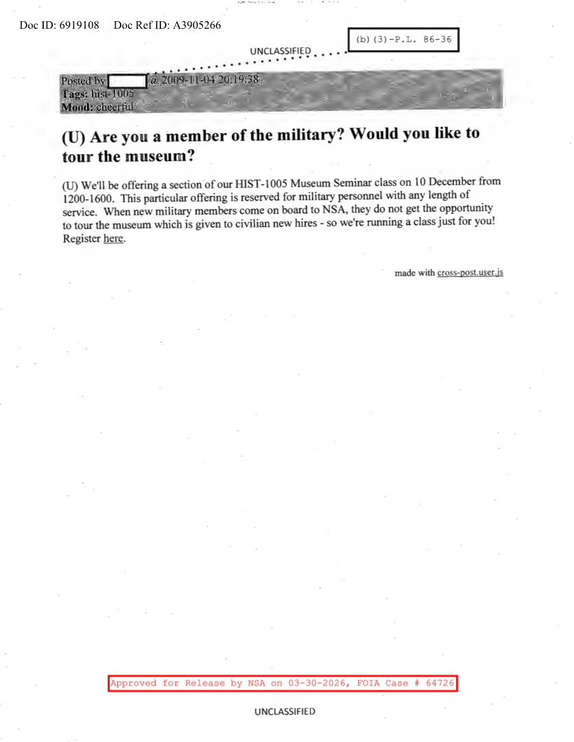  NSA  HISTORY ROCKS  ARE YOU A MEMBER OF THE MILITARY  WOULD YOU LIKE TO TOUR THE MUSEUM.PDF