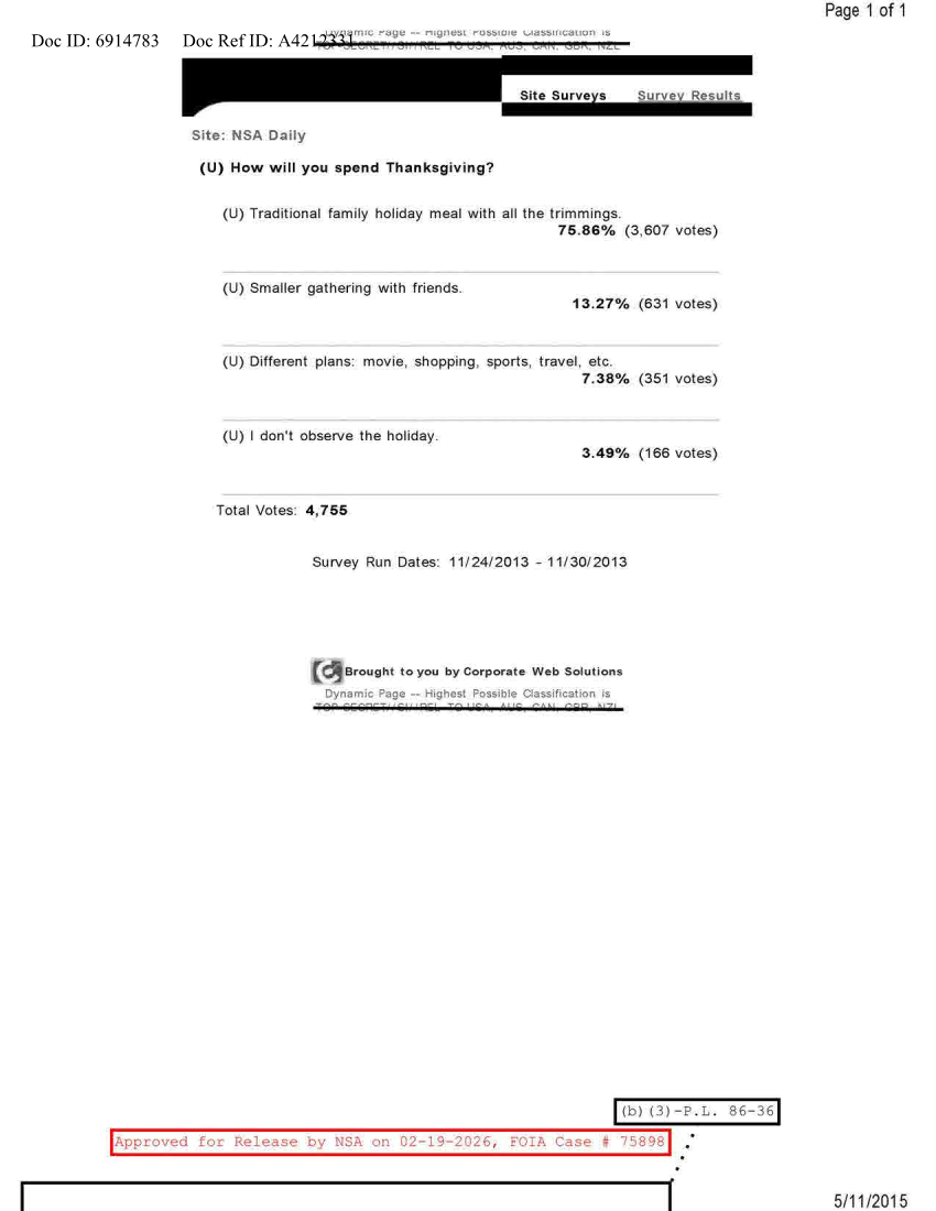  NSA DAILY 11-24-2013 TO 11-30-2013.PDF