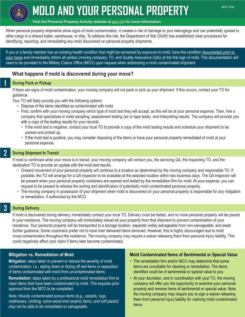  Mold and Your Personal Property