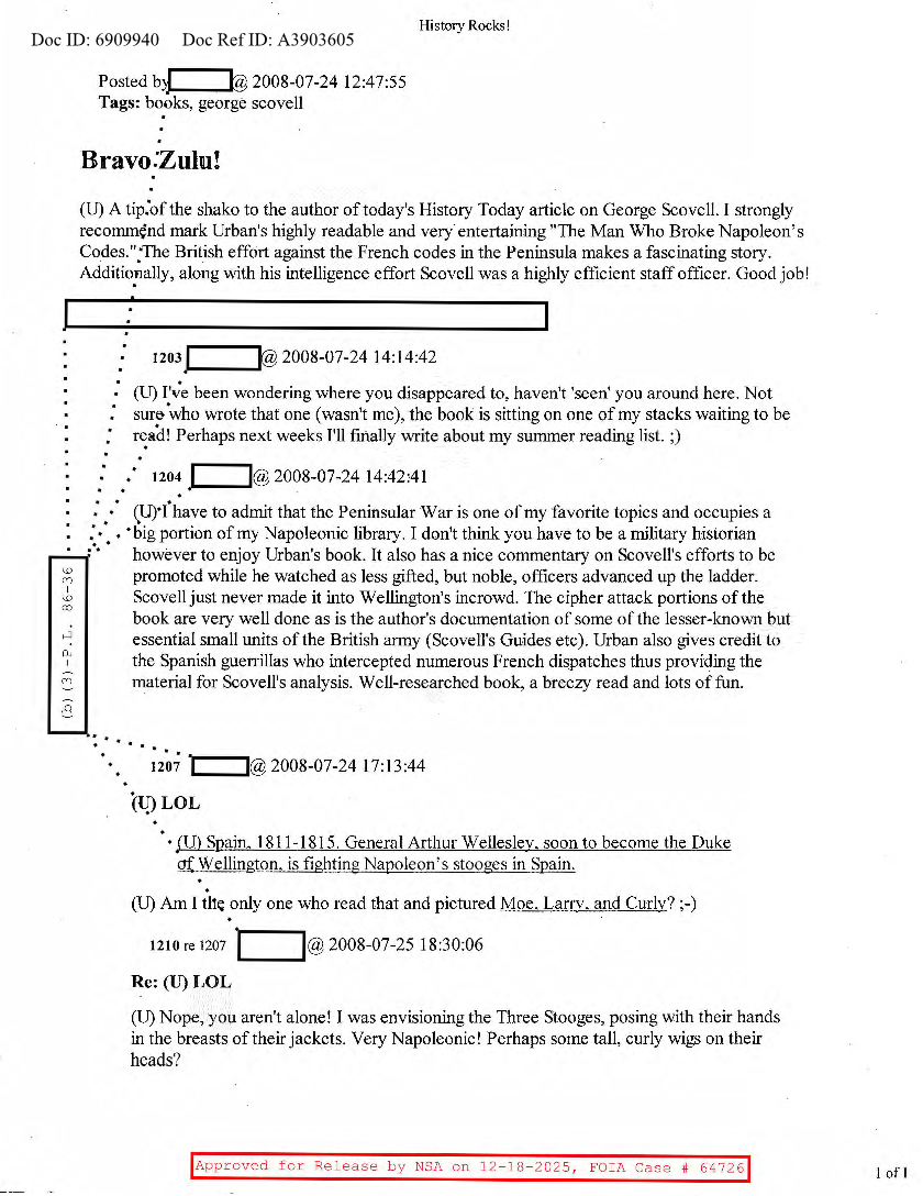  NSA HISTORY ROCKS-BRAVO ZULU