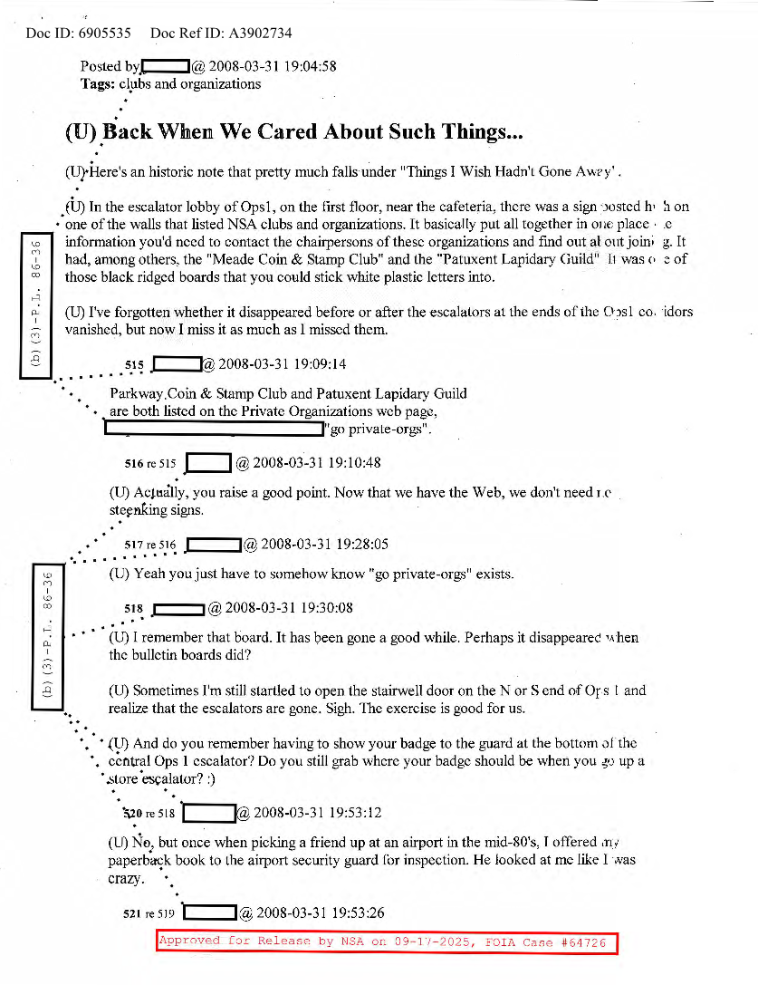  NSA HISTORY ROCKS-BACK WHEN WE CARED ABOUT SUCH THINGS