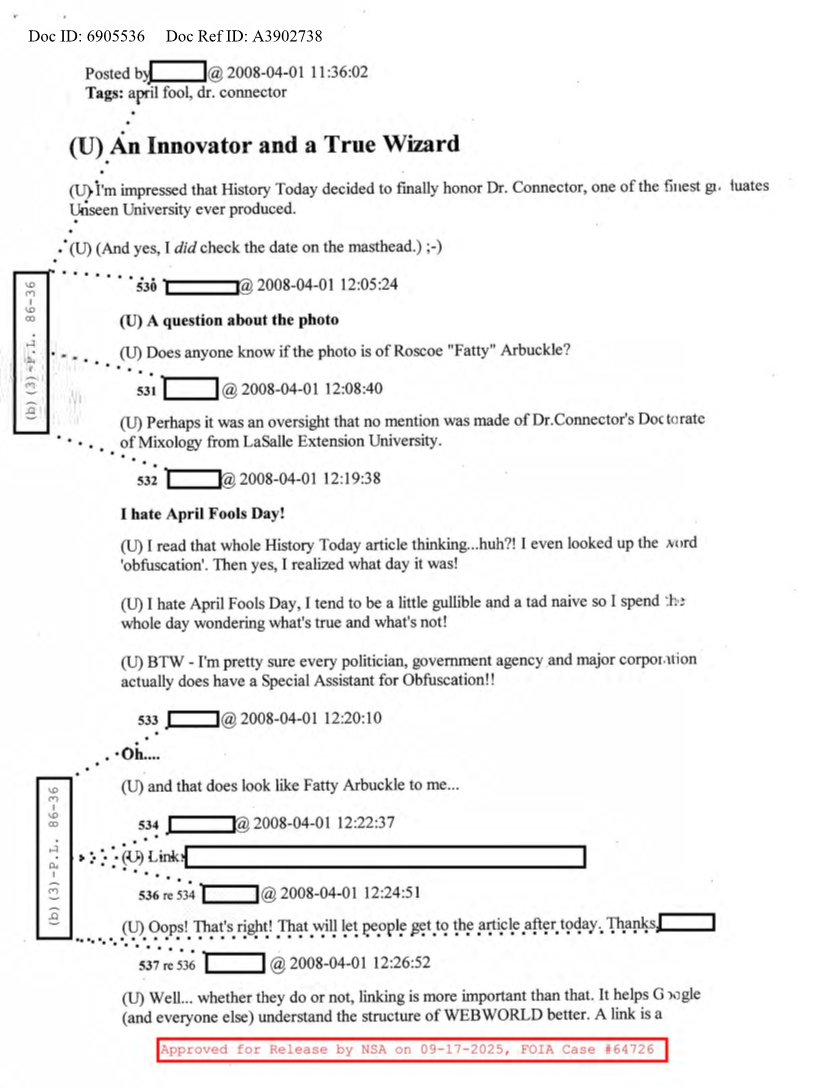  NSA HISTORY ROCKS-AN INNOVATOR AND A TRUE WIZARD
